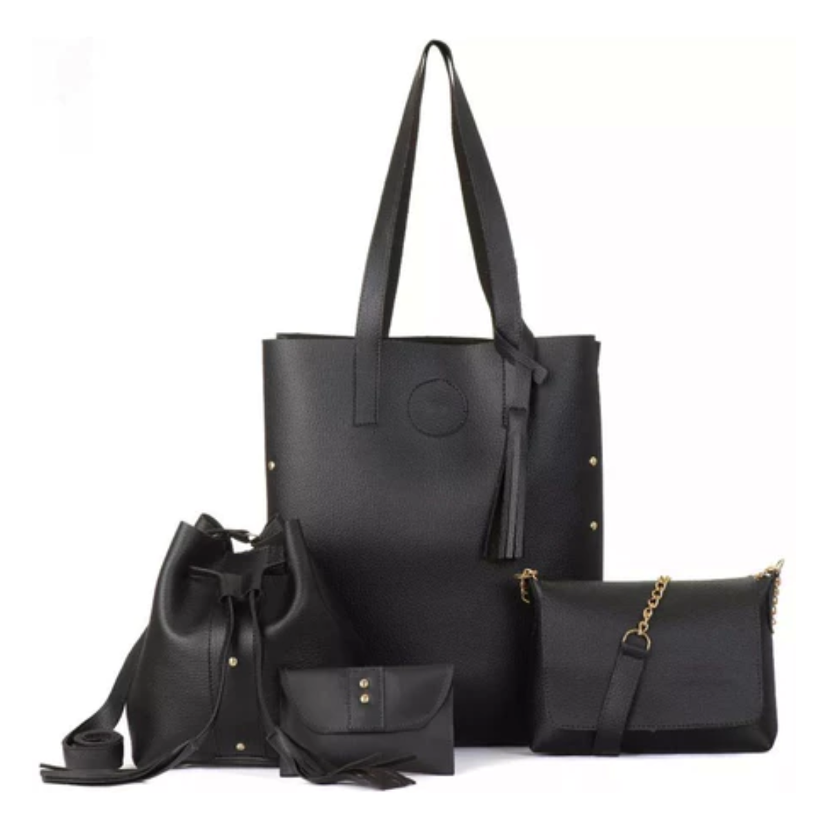 Kit Bolsa Feminina de Couro Vitória