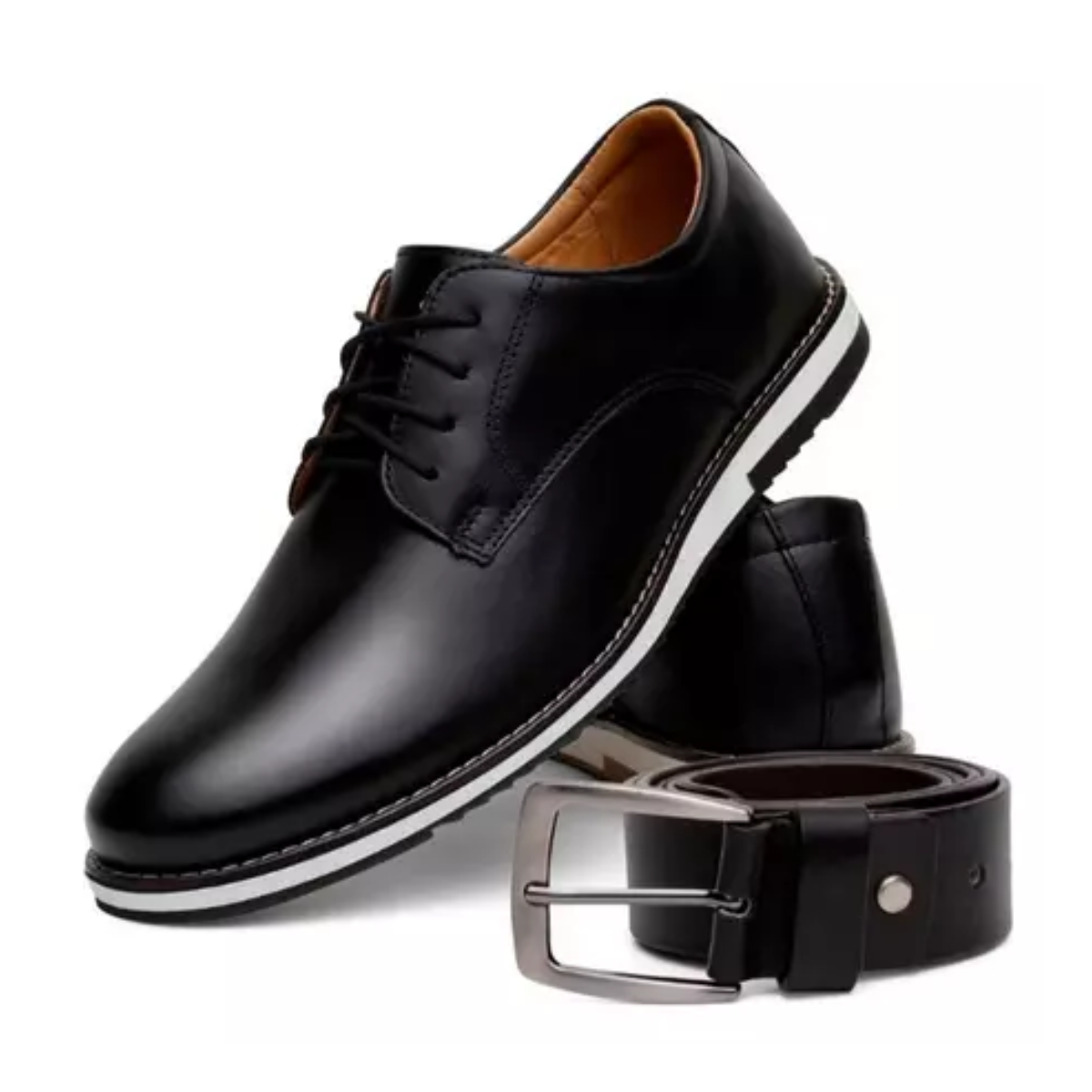 Tênis Masculino Confortável De Couro