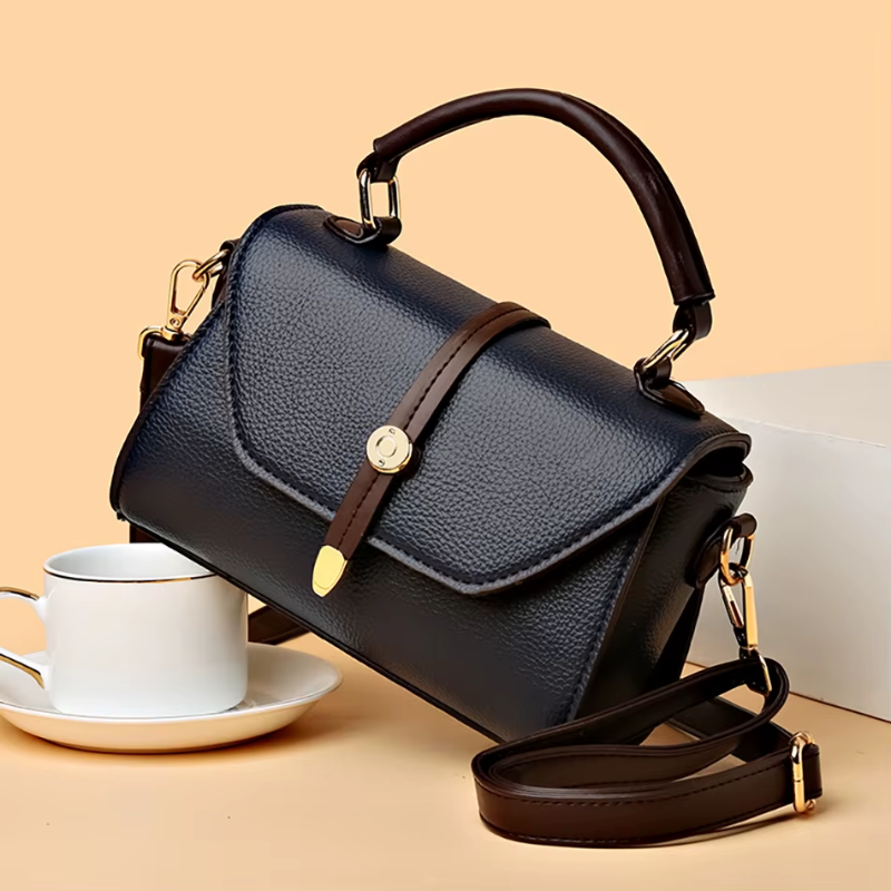 Bolsa de Couro Legítimo Feminina Transversal