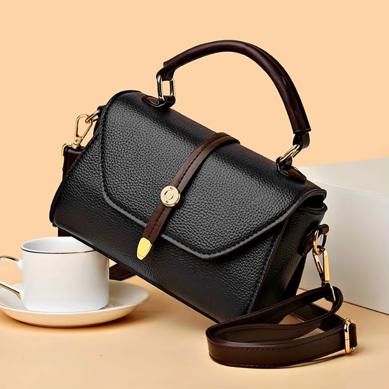 Bolsa de Couro Legítimo Feminina Transversal