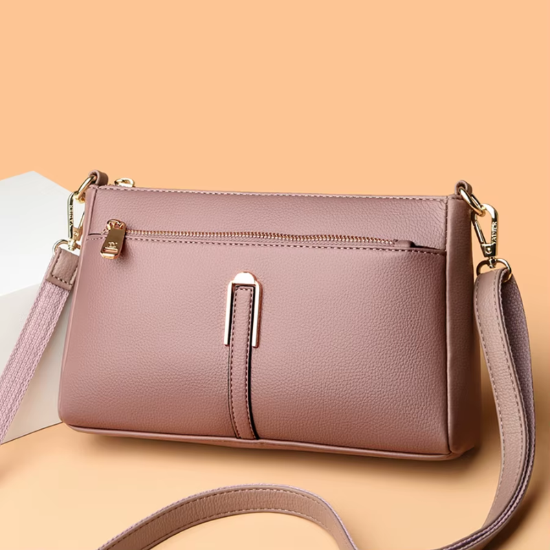 Bolsa Feminina de Couro Tranversal Luxury