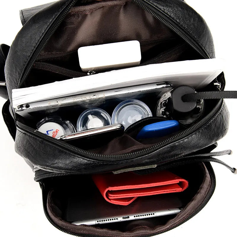 Bolsa Mochila de Couro Feminina