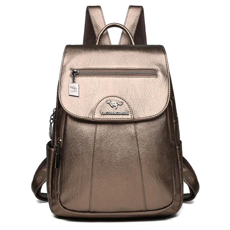 Bolsa Mochila de Couro Feminina