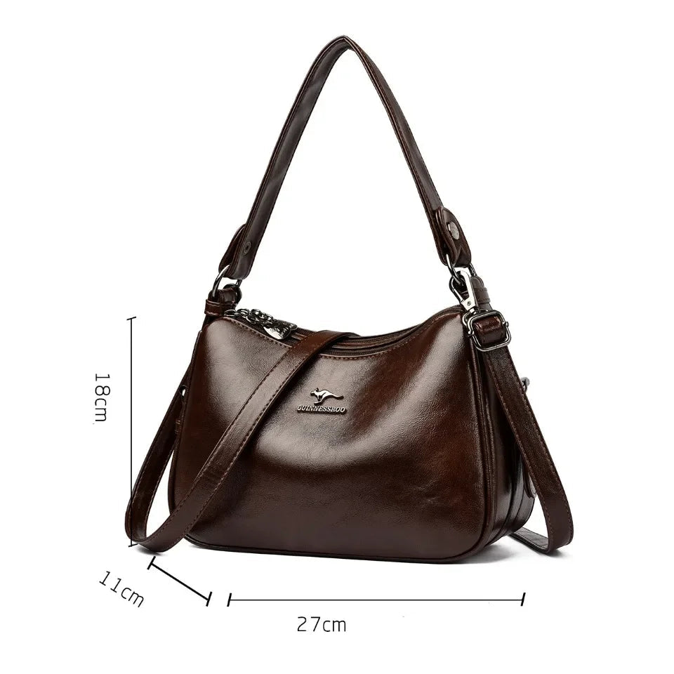 Bolsa de Ombro Feminina de Couro