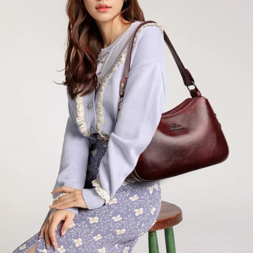 Bolsa de Ombro Feminina de Couro