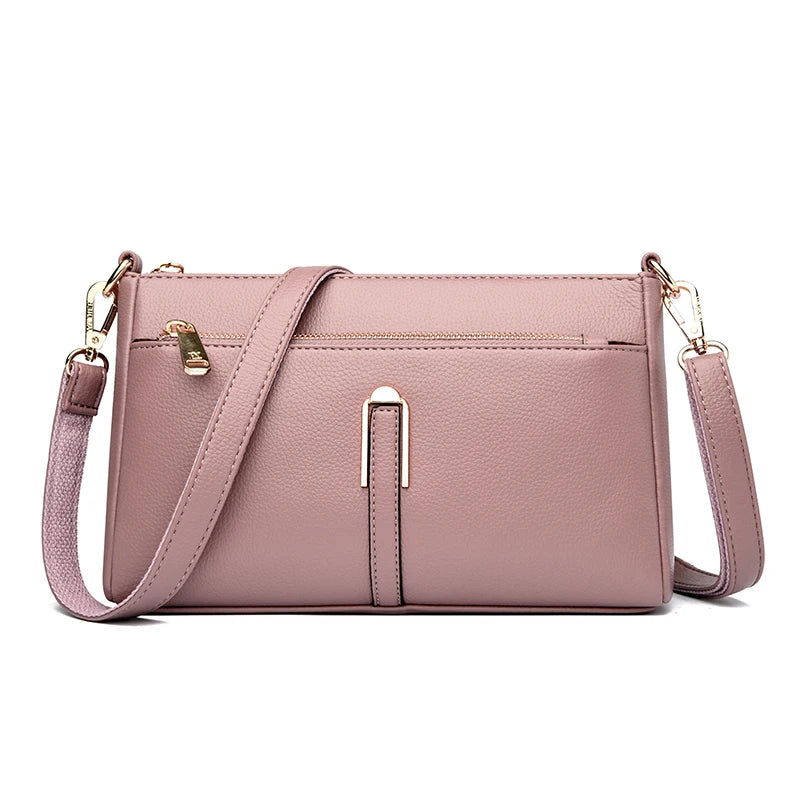 Bolsa Feminina de Couro Tranversal Luxury