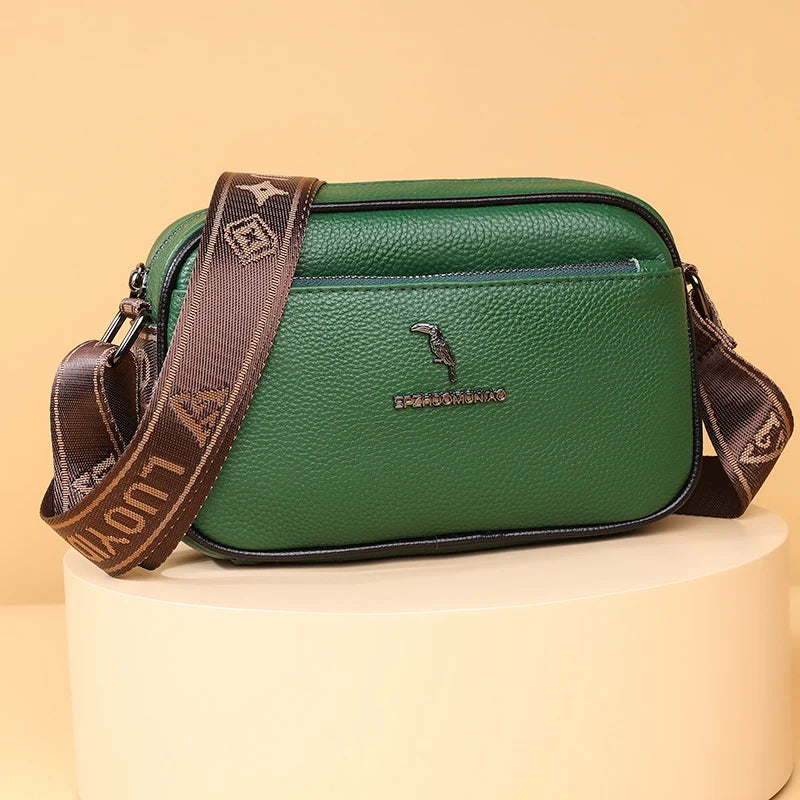 Bolsa de Couro Feminina Transversal Pequena
