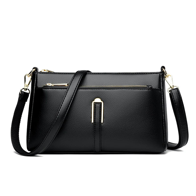 Bolsa Feminina de Couro Tranversal Luxury
