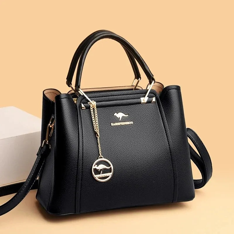 Bolsa de Ombro Feminina de Couro Legítimo