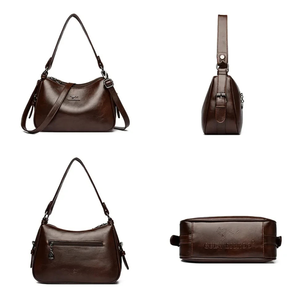 Bolsa de Ombro Feminina de Couro