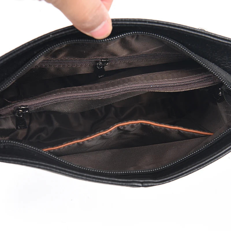 Bolsa de Couro Feminina Tranversal
