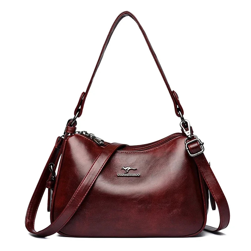 Bolsa de Ombro Feminina de Couro
