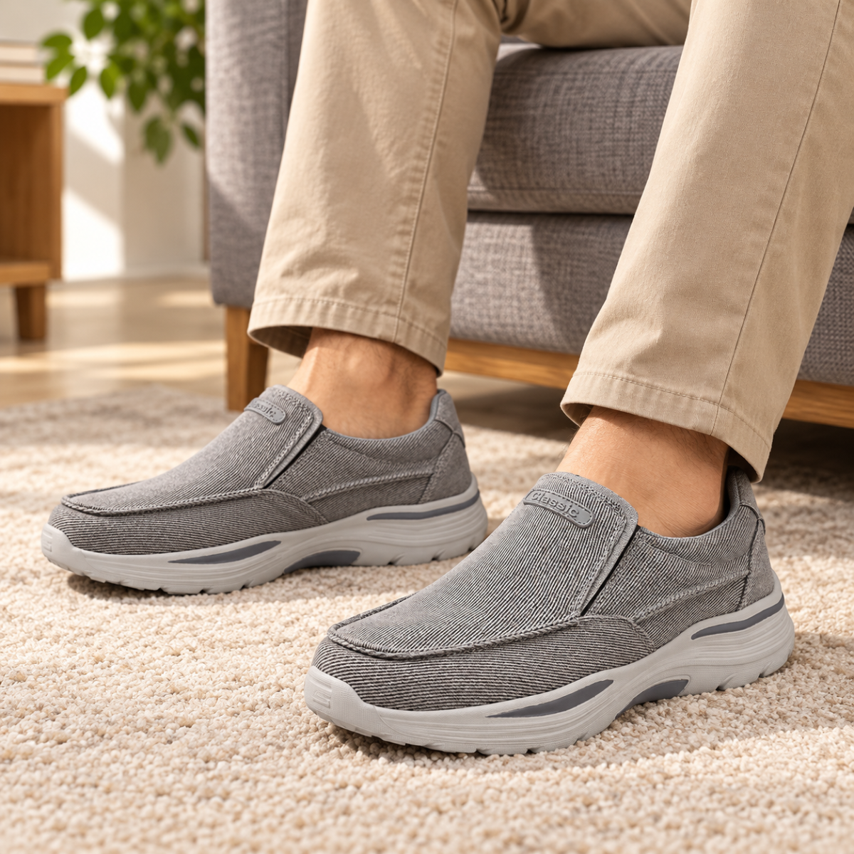 Tênis Ortopédico Slip On Masculino Para Caminhada - Legacy