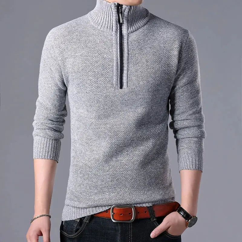Blusa De Frio Masculina Grossa Cinza Claro / P