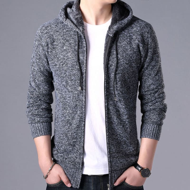Blusa De Frio Masculina Grossa Cinza Escuro / P 204