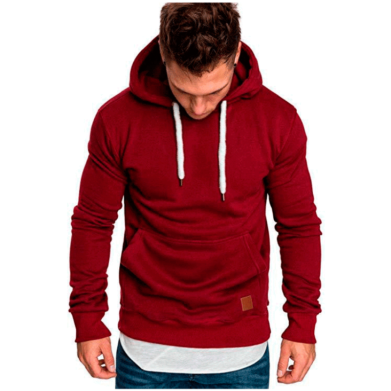 Blusa De Moletom Masculina Vinho / Pp 213