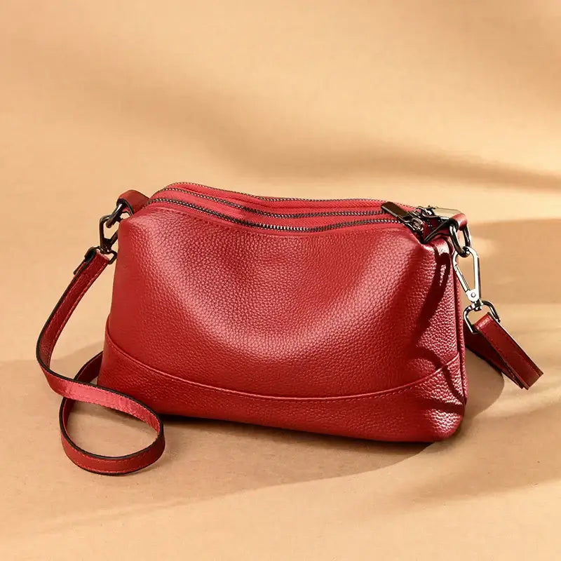 Bolsa de Couro Feminina Celine Vermelho 016