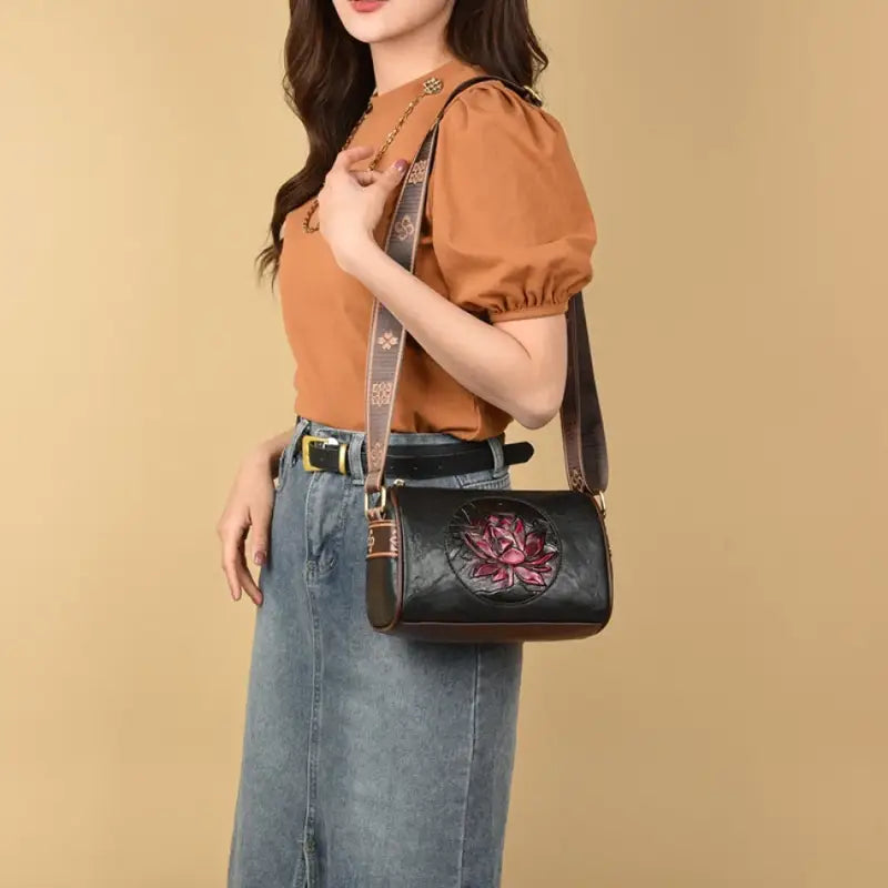 Bolsa De Couro Feminina Transversal 001