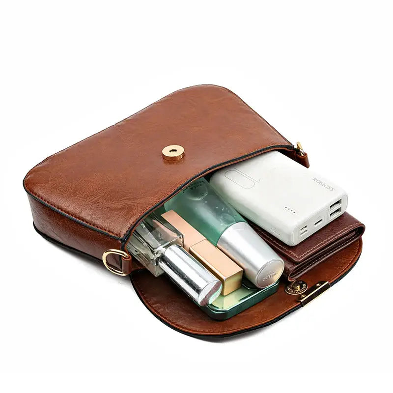 Bolsa De Couro Feminina Transversal 006