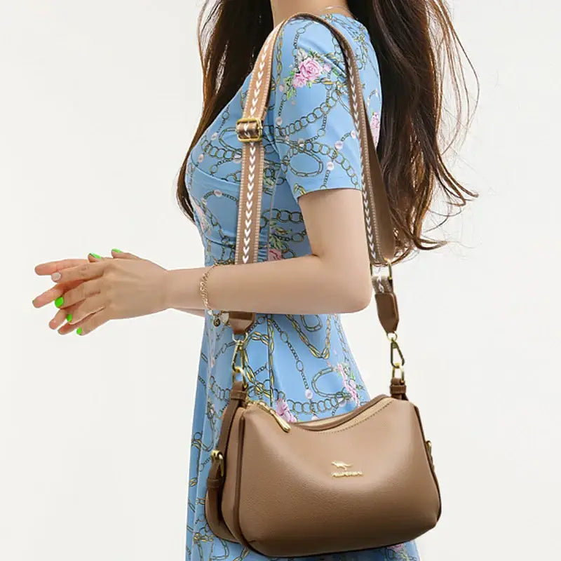 Bolsa De Couro Feminina Transversal 007