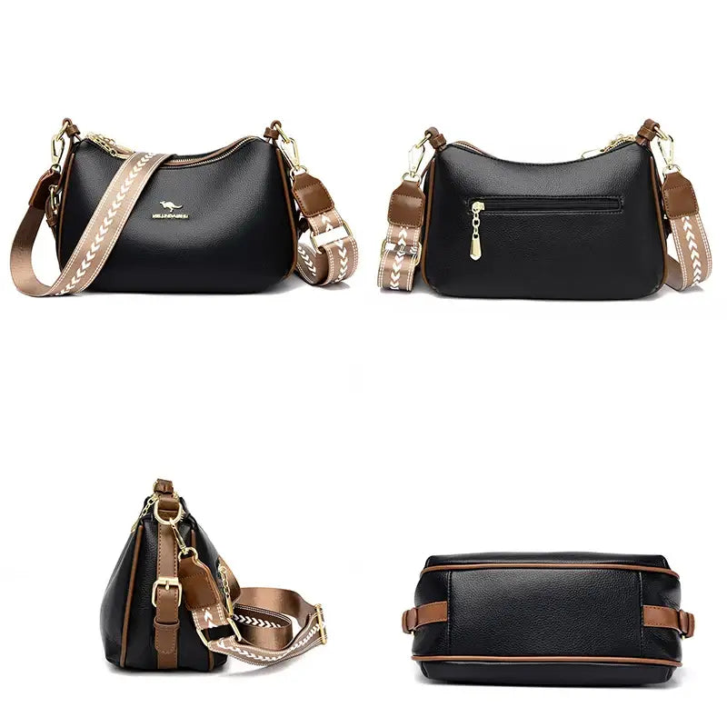 Bolsa De Couro Feminina Transversal 007