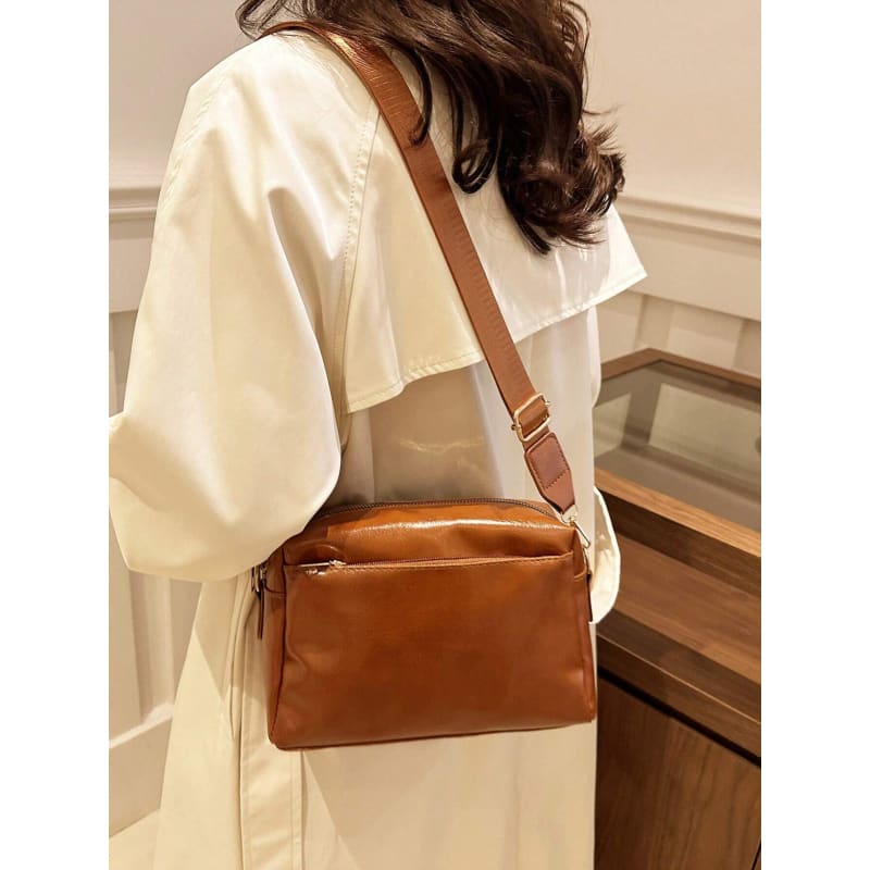 Bolsa de Couro Feminina Transversal Karina Multitare