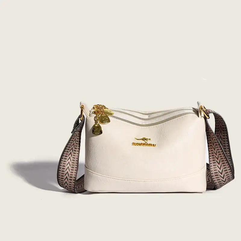 Bolsa de Couro Feminina Transversal Off White 020