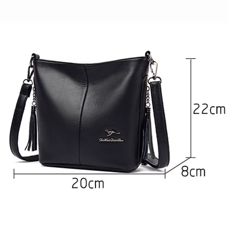 Bolsa de Couro Feminina Tranversal