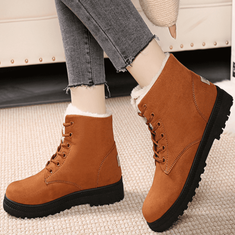 Bota Para Neve Feminina Forrada Marrom / 33 036