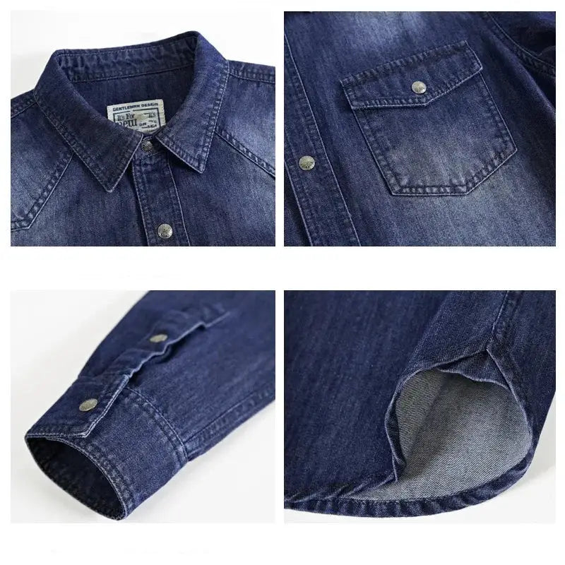 Camisa Jeans Masculina Slim Fit 286