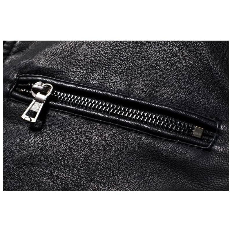 Jaqueta De Couro Masculina Slim Moderna 013 Loja Multitare