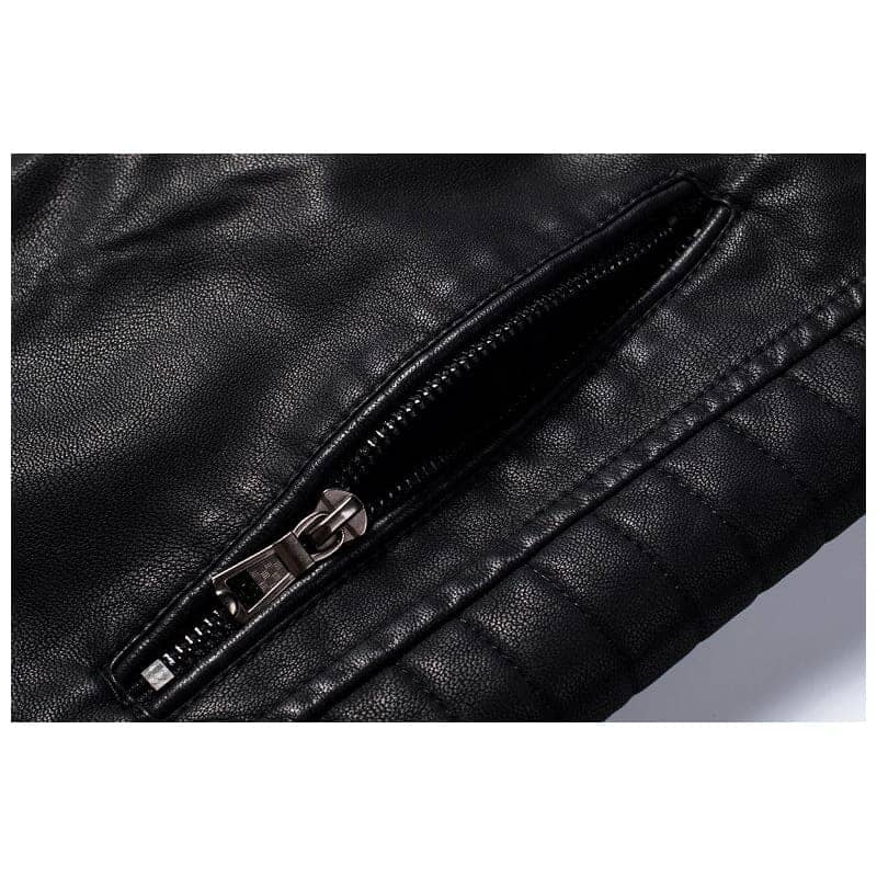 Jaqueta De Couro Masculina Slim Moderna 013 Loja Multitare