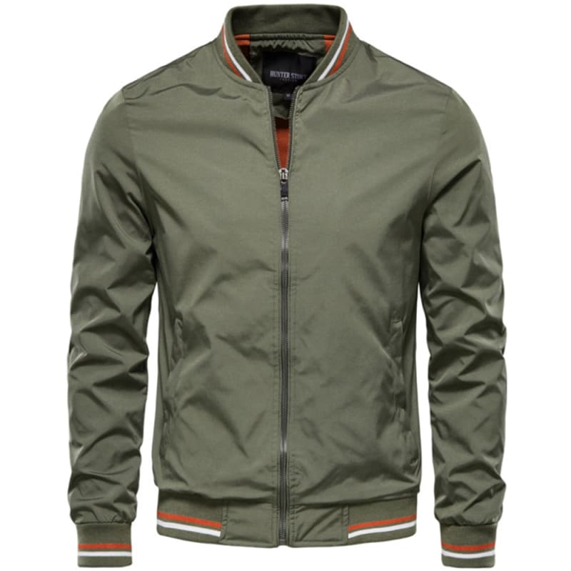 Jaqueta Masculina Bomber Zíper Verde Militar / P 258