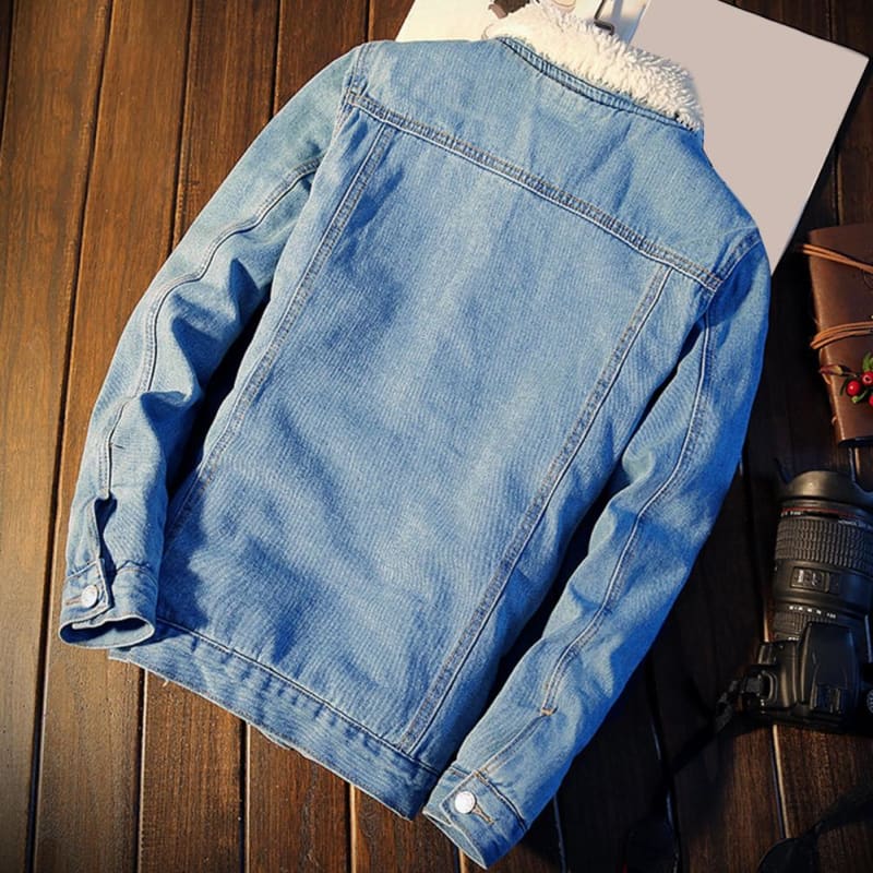 Jaqueta Masculina Jeans Com Pelos