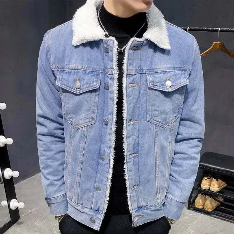 Jaqueta Masculina Jeans Com Pelos / P