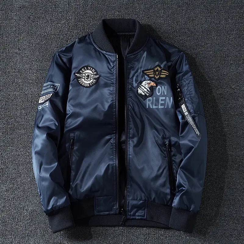 Jaqueta Militar Masculina Bomber Air Force Azul / GG 516