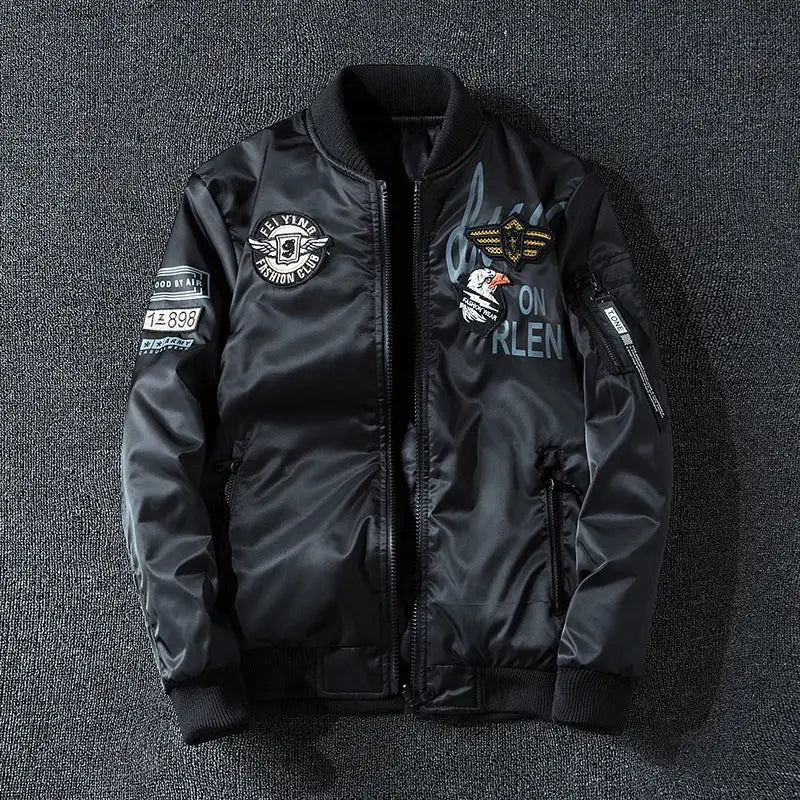 Jaqueta Militar Masculina Bomber Air Force Preto / PP 516