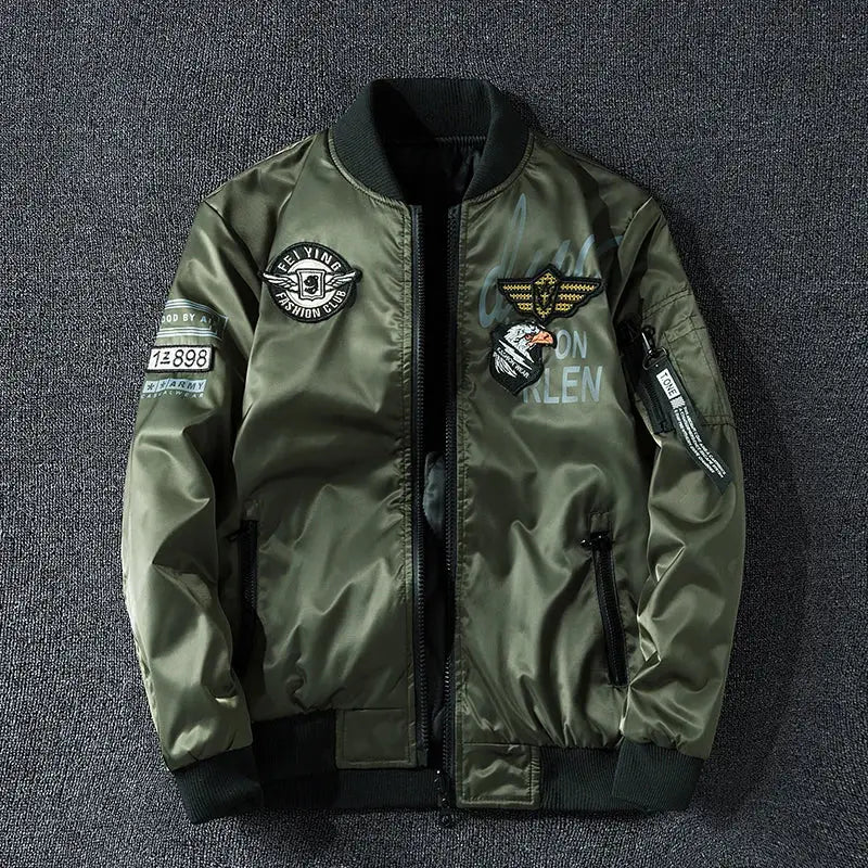 Jaqueta Militar Masculina Bomber Air Force Verde militar / G 516
