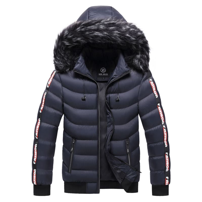 Jaqueta Puffer Masculina Estilosa Azul / P 237