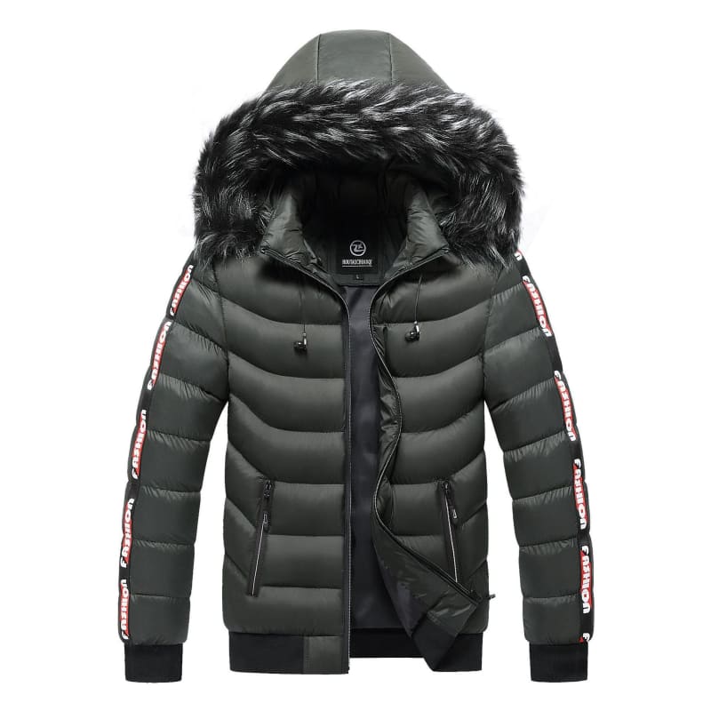 Jaqueta Puffer Masculina Estilosa Verde / P 237