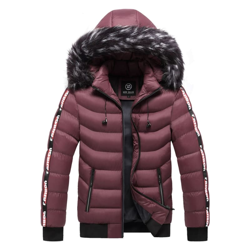 Jaqueta Puffer Masculina Estilosa Vinho / P 237