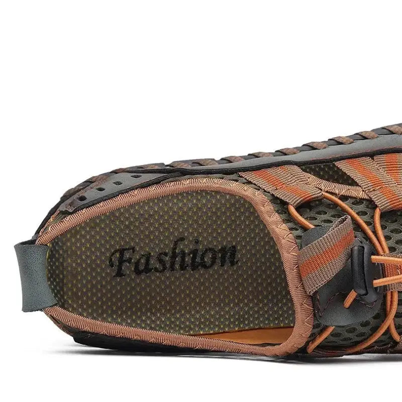 Sandália Masculina De Couro Antiderrapante 290