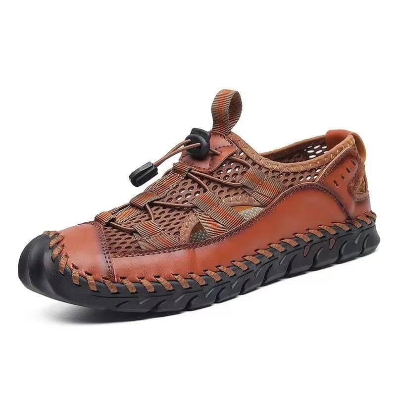 Sandália Masculina De Couro Antiderrapante 290