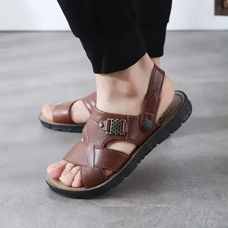 Sandália Masculina de Couro Premium 401