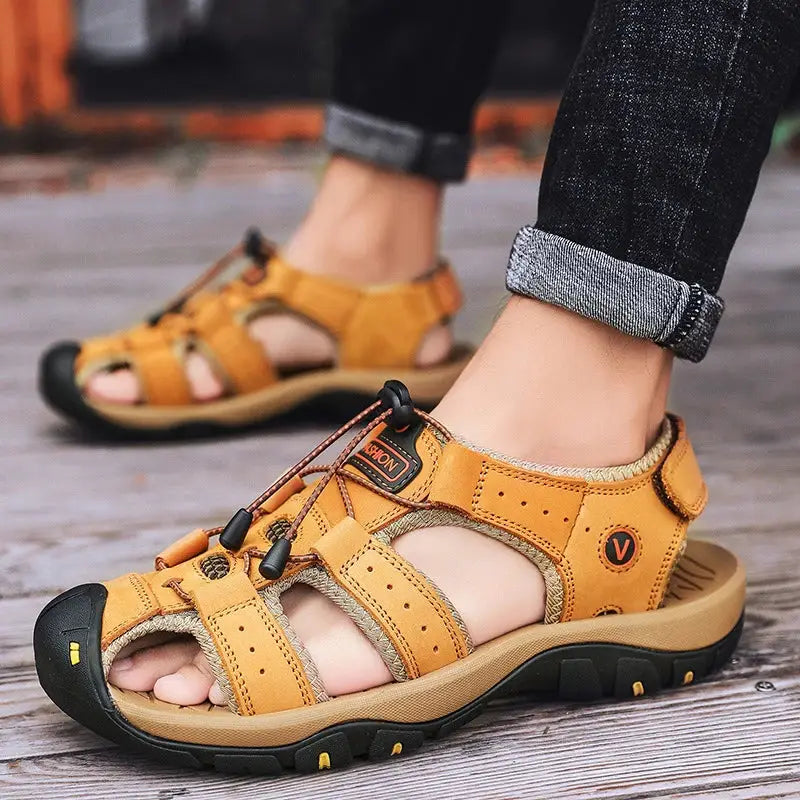 Sandalia Masculina Moderna Pegada Confort Amarelo / 37 113