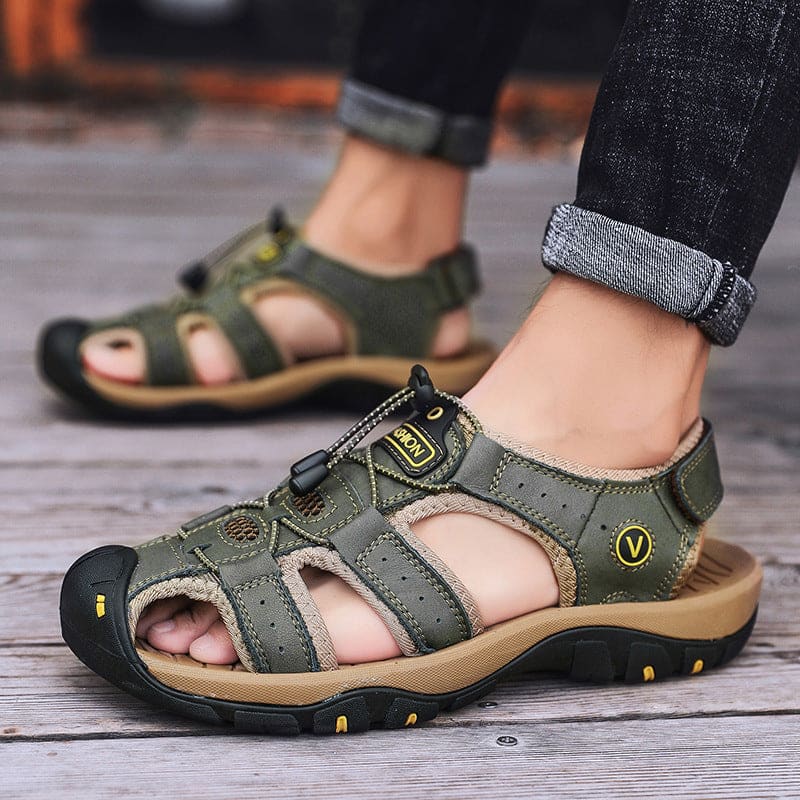 Sandalia Masculina Moderna Pegada Confort Verde / 37 113