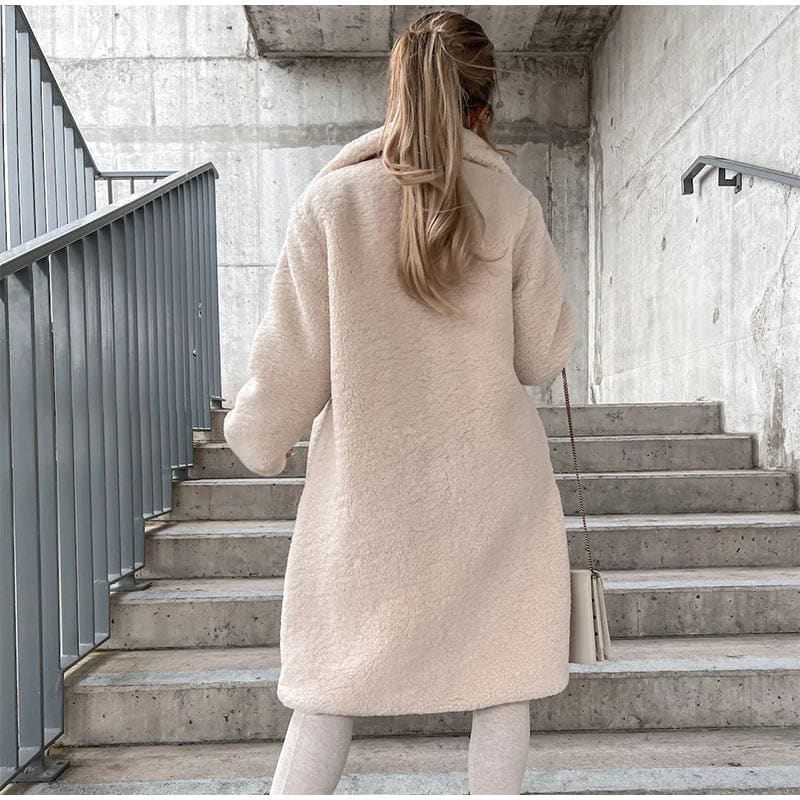 Sobretudo Feminino Longo De Lã 249