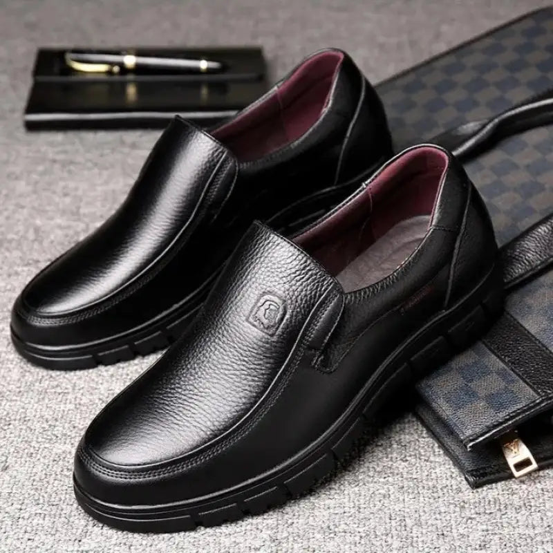 Tênis Masculino Casual De Couro Preto / 36 185