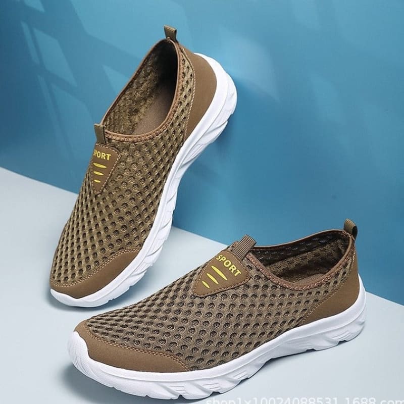 Tênis Masculino Para Caminhada Marrom / 36 186