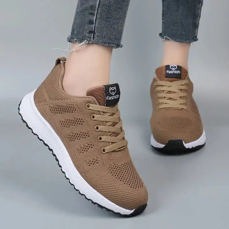 Tênis Ortopédico Feminino Para Caminhada Khaki / 34 035